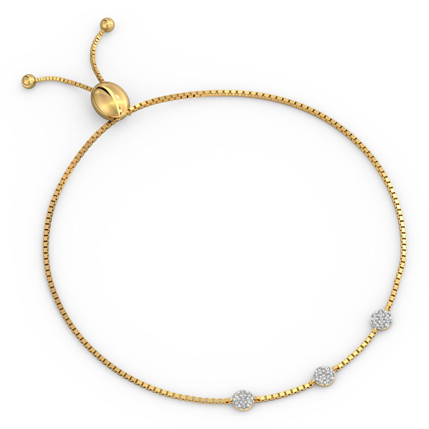 Cluster Diamond Adjustable Bracelet