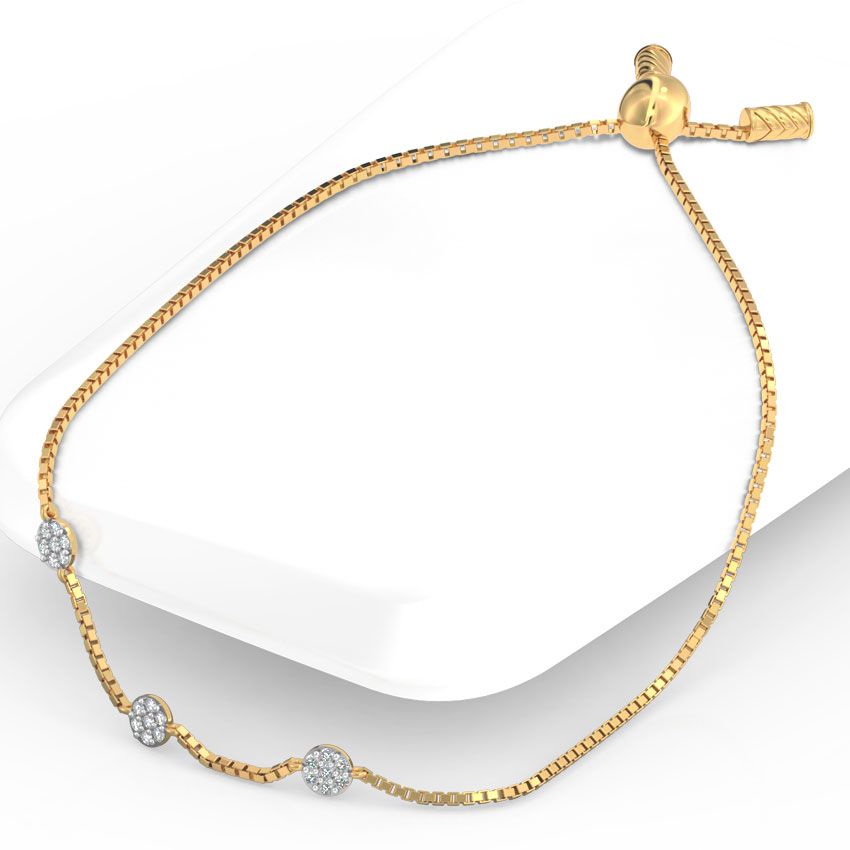 Cluster Diamond Adjustable Bracelet