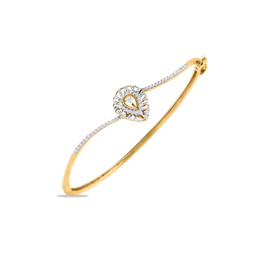 Diamond Bracelets 14 Karat Yellow Gold Pretty Drop Bracelet