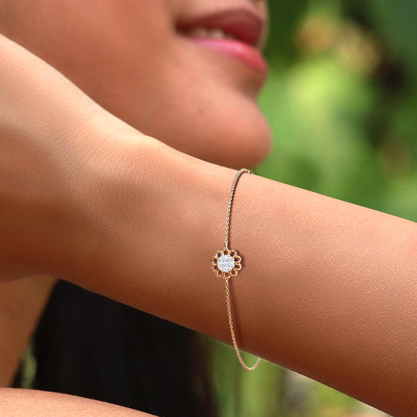 Dainty Blossom Diamond Bracelet