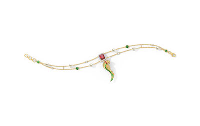 Dainty Parrot Gemstone Bracelet