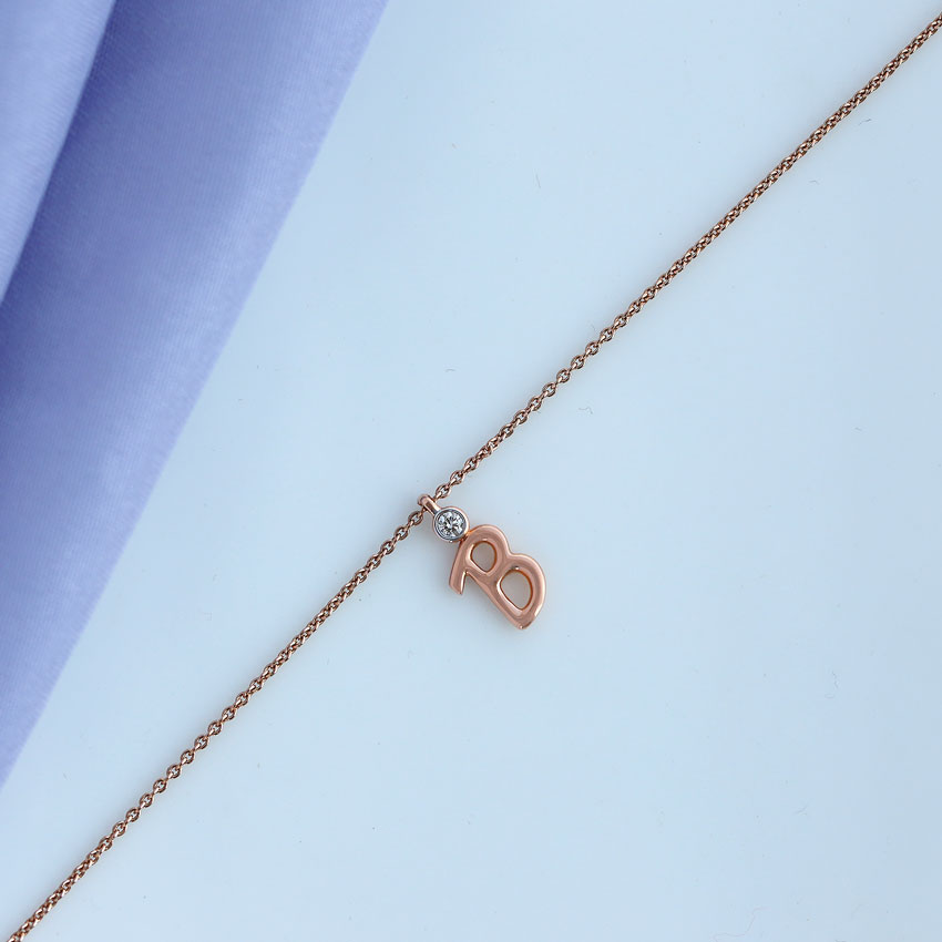 Alphabet B Charm Bracelet