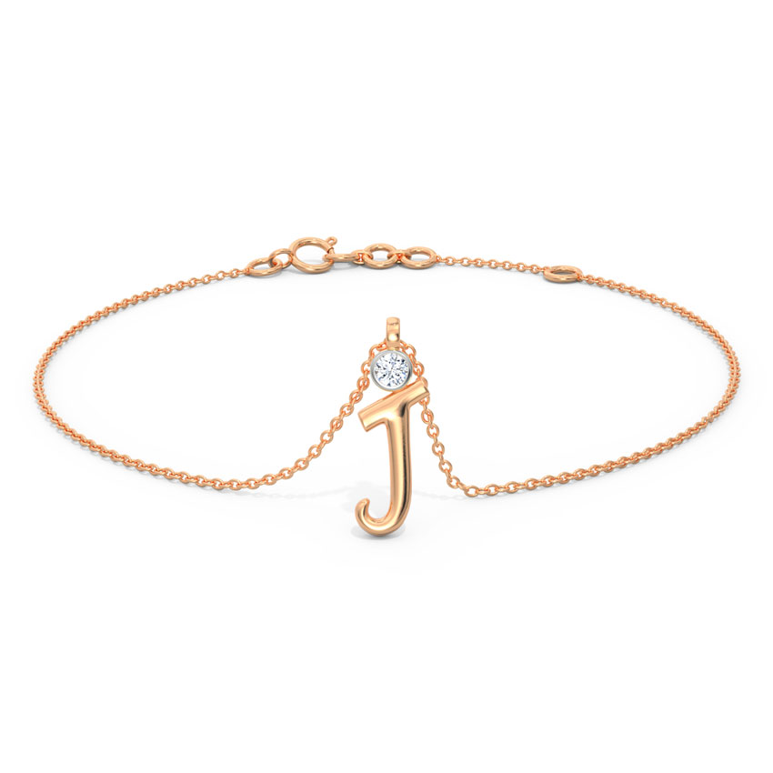 Alphabet J Charm Bracelet