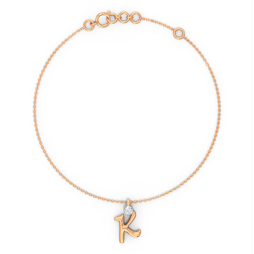 Alphabet K Charm Diamond Bracelet Alphabet K Charm Diamond Bracelet