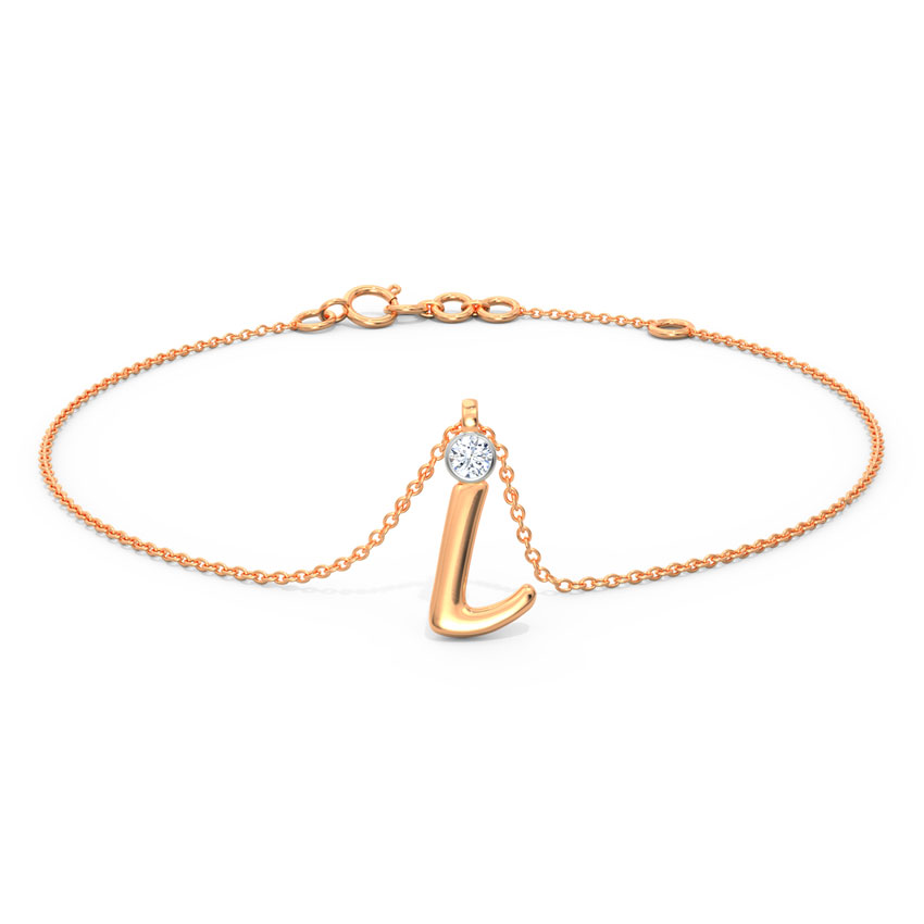 Alphabet L Charm Bracelet