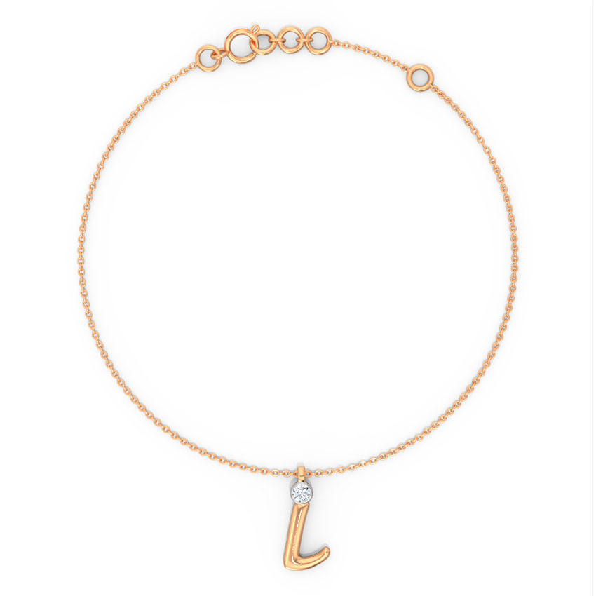 Alphabet C Charm Diamond Bracelet