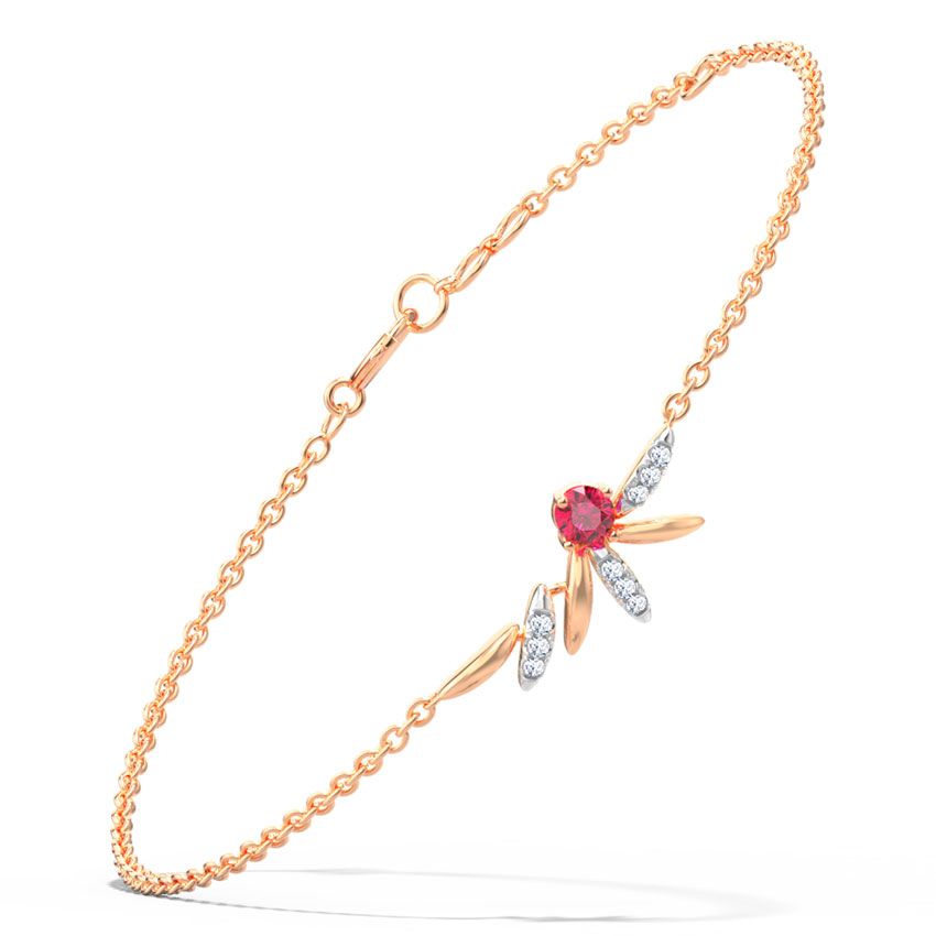 Diamond,Gemstone Bracelets 14 Karat Rose Gold Zuri Gemstone Bracelet