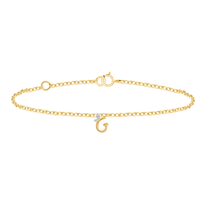 Leafy Alphabet G Bracelet