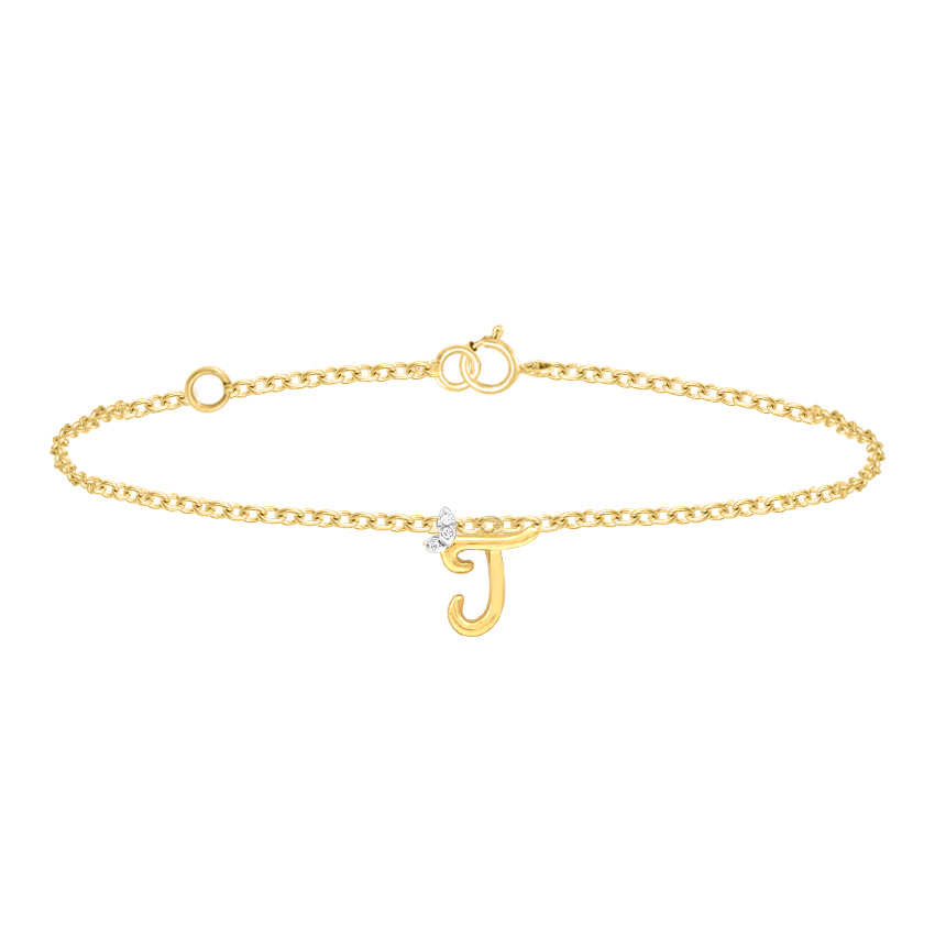 Leafy Alphabet J Bracelet