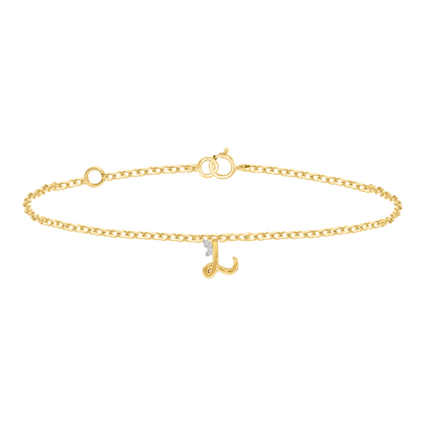 Leafy Alphabet L Bracelet