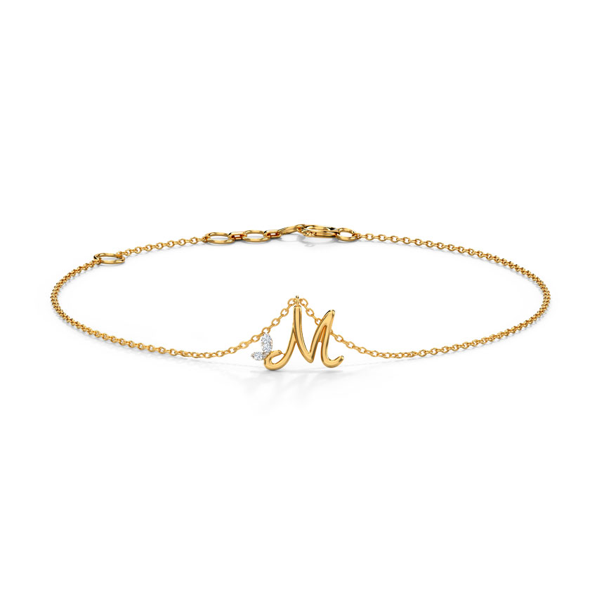 Leafy Alphabet M Bracelet
