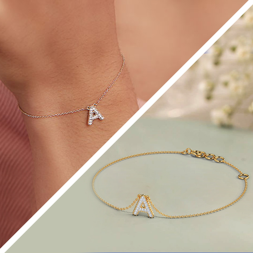 Dazzle Alphabet A Diamond Bracelet Dazzle Alphabet A Diamond Bracelet