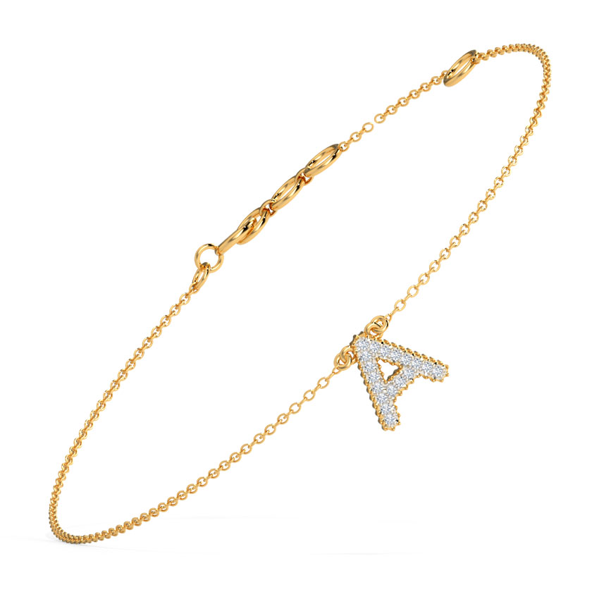 Dazzle Alphabet A Diamond Bracelet Dazzle Alphabet A Diamond Bracelet