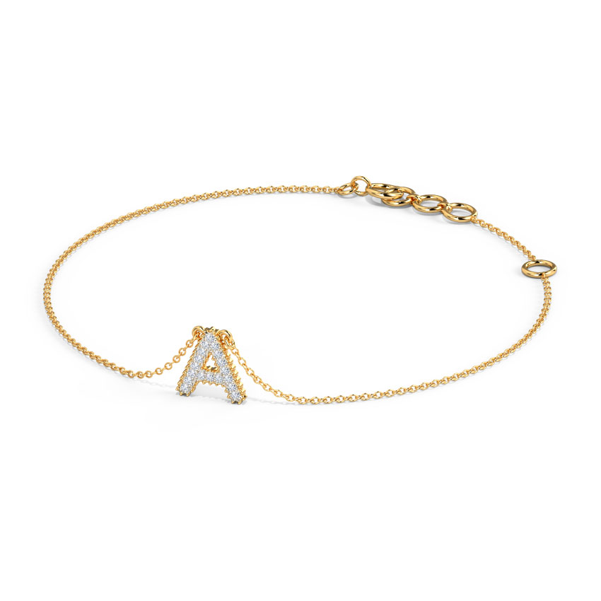 Dazzle Alphabet A Diamond Bracelet Dazzle Alphabet A Diamond Bracelet