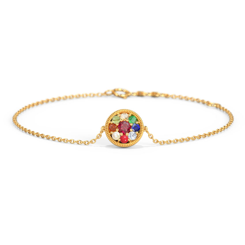 Navratna gold bracelet sale