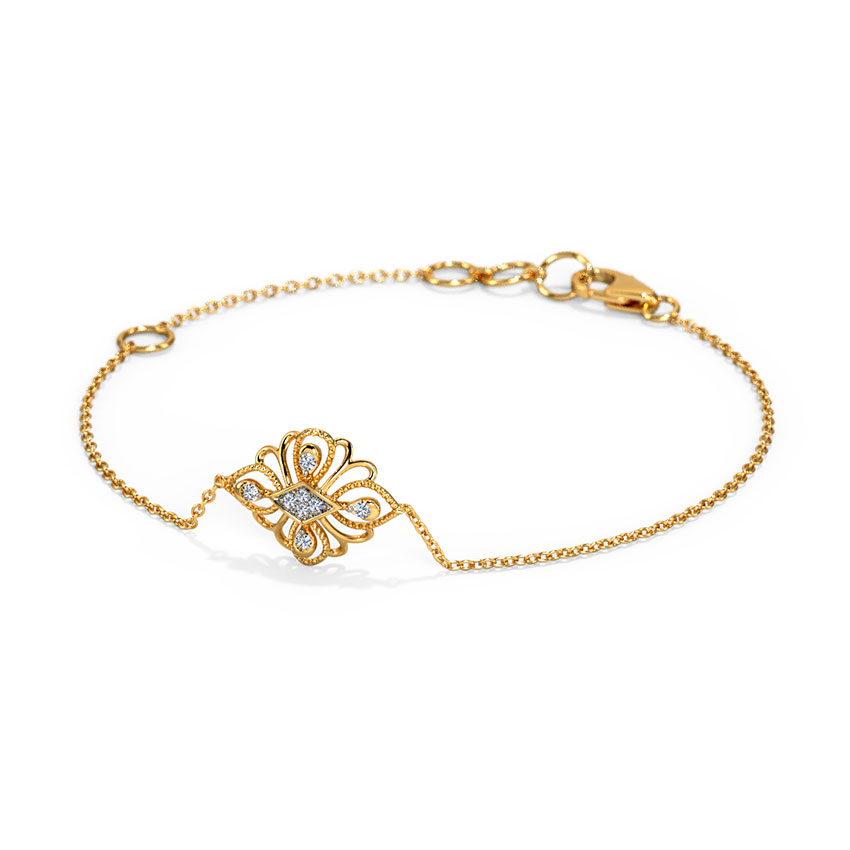 Diamond Bracelets 18 Karat Yellow Gold Deleria Diamond Bracelet