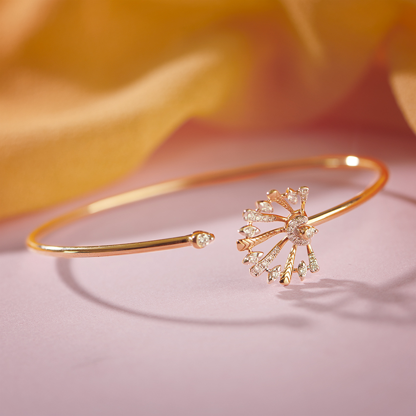 Diamond Bracelets 14 Karat Rose Gold Splenda Diamond Bracelet