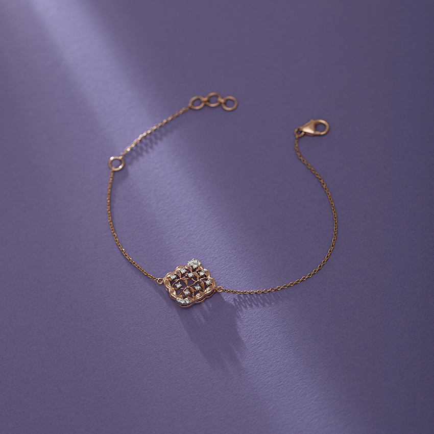Diamond Bracelets 18 Karat Rose Gold Tasmina Diamond Bracelet