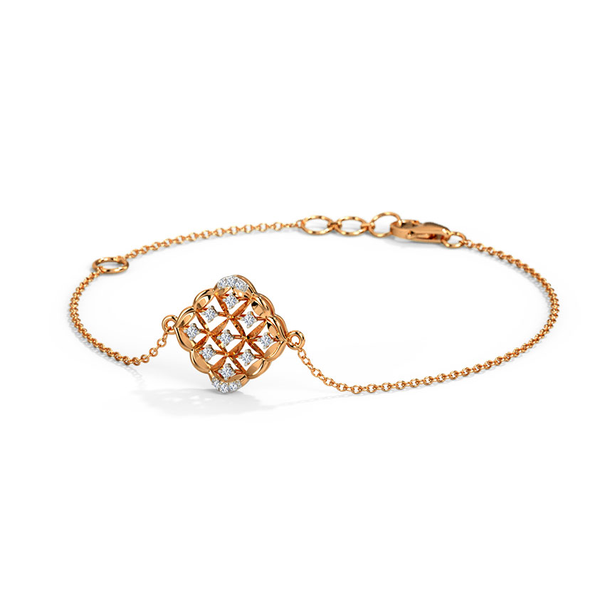 Diamond Bracelets 18 Karat Rose Gold Tasmina Diamond Bracelet