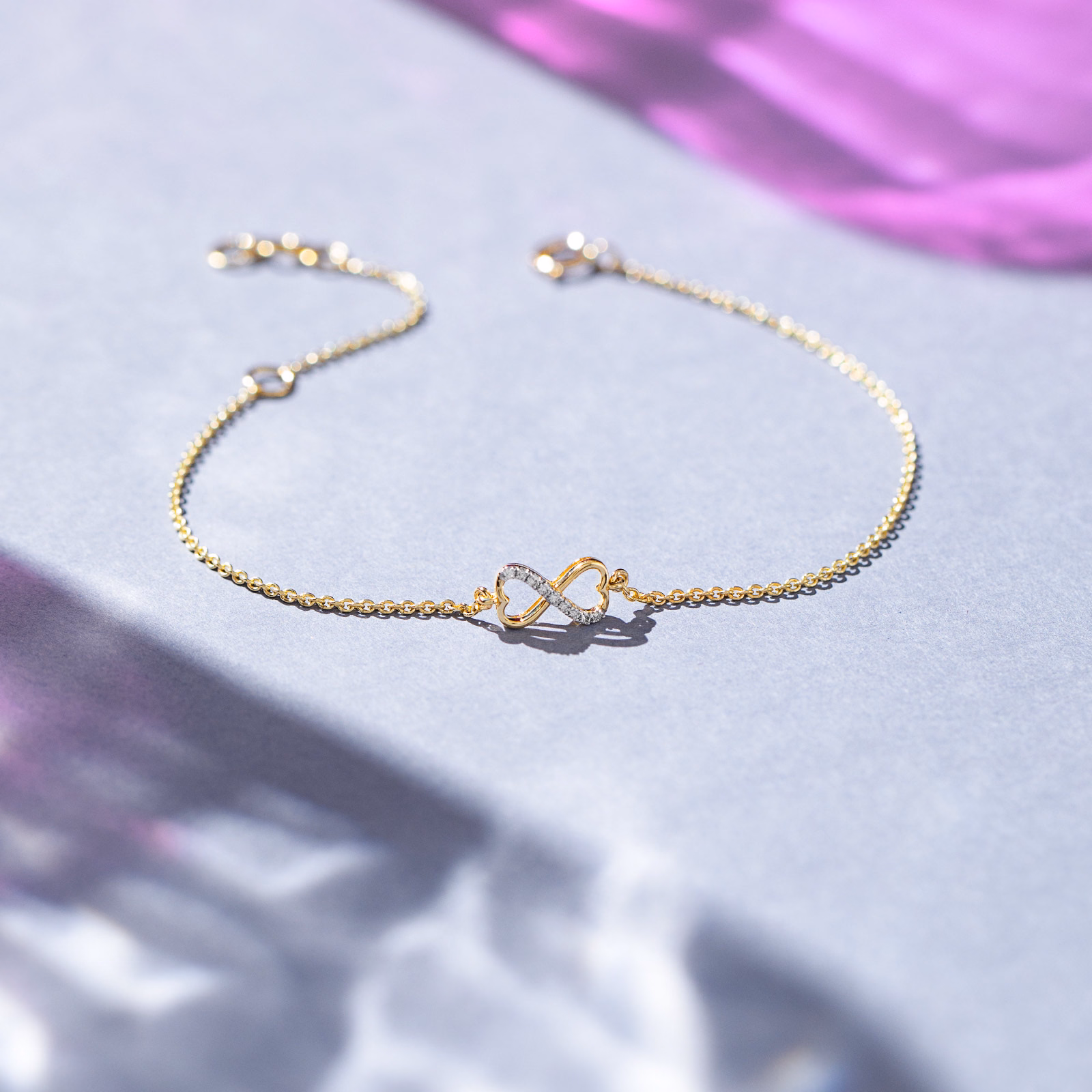 Diamond Bracelets 14 Karat Yellow Gold Coheart Diamond Bracelet