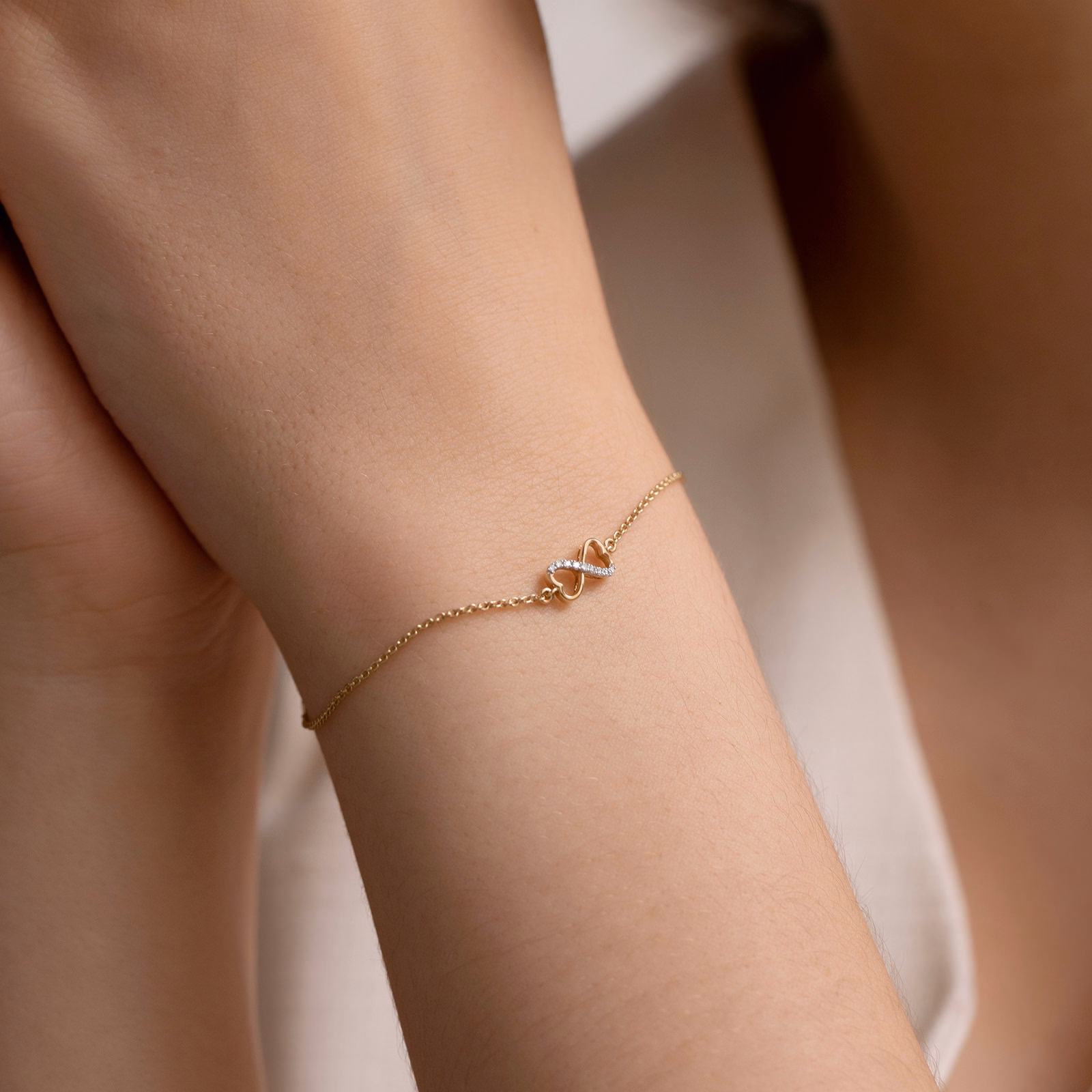 Diamond Bracelets 14 Karat Rose Gold Coheart Diamond Bracelet