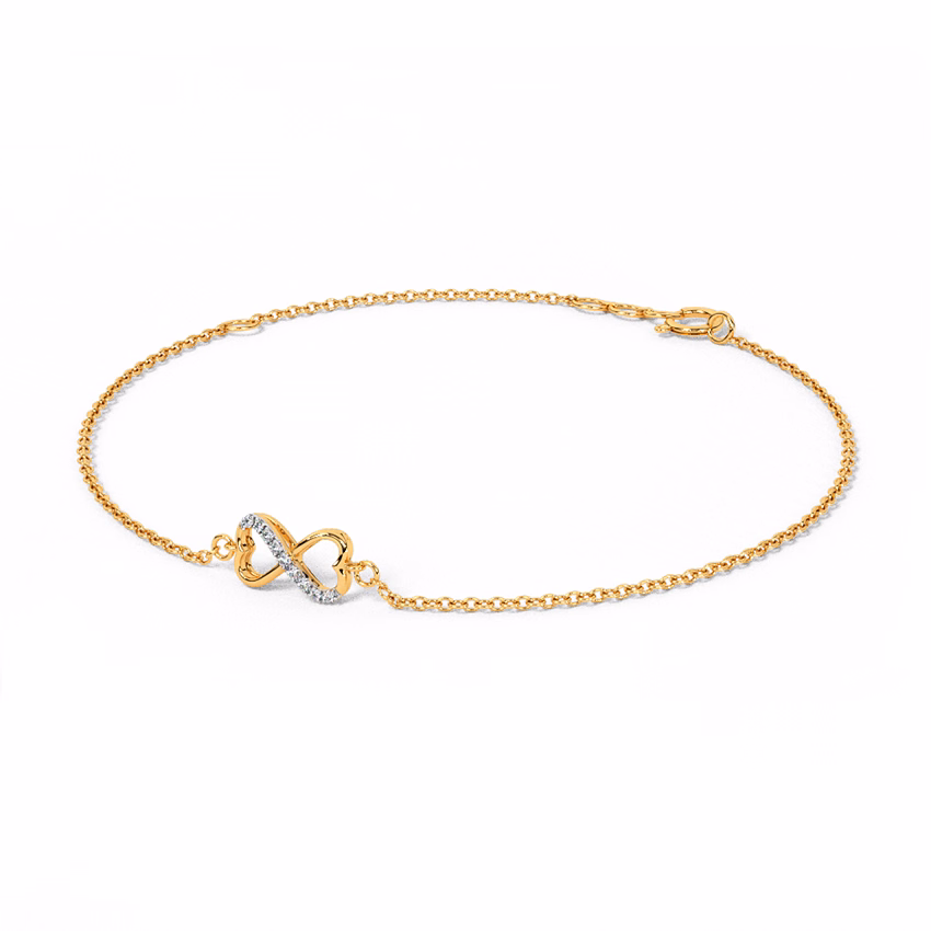Diamond Bracelets 14 Karat Rose Gold Coheart Diamond Bracelet