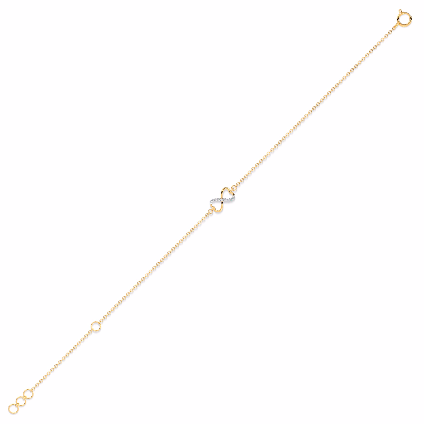 Diamond Bracelets 14 Karat Rose Gold Coheart Diamond Bracelet