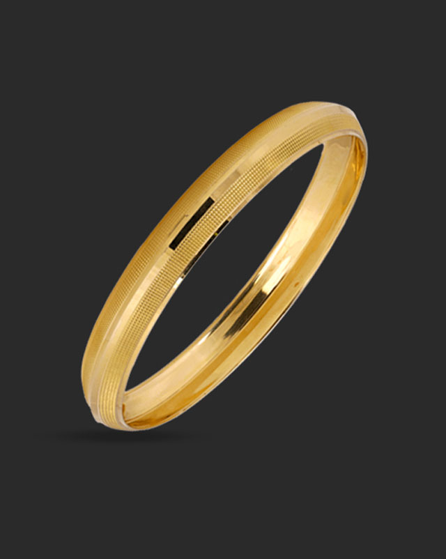 Gold Bangles 22 Karat Yellow Gold Hiren 22Kt Gold Kada for Men