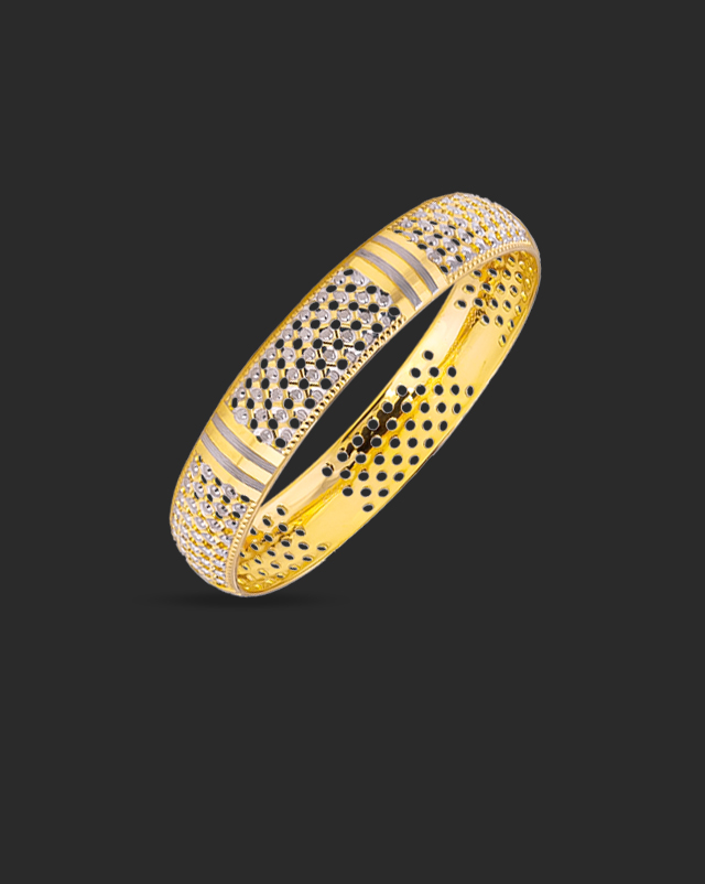 Gold Bangles 22 Karat Yellow Gold Sequence Gold Bangle