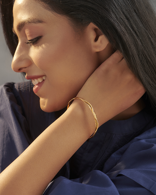 Gold Bangles 22 Karat Yellow Gold Zoha 22Kt Gold Bangle