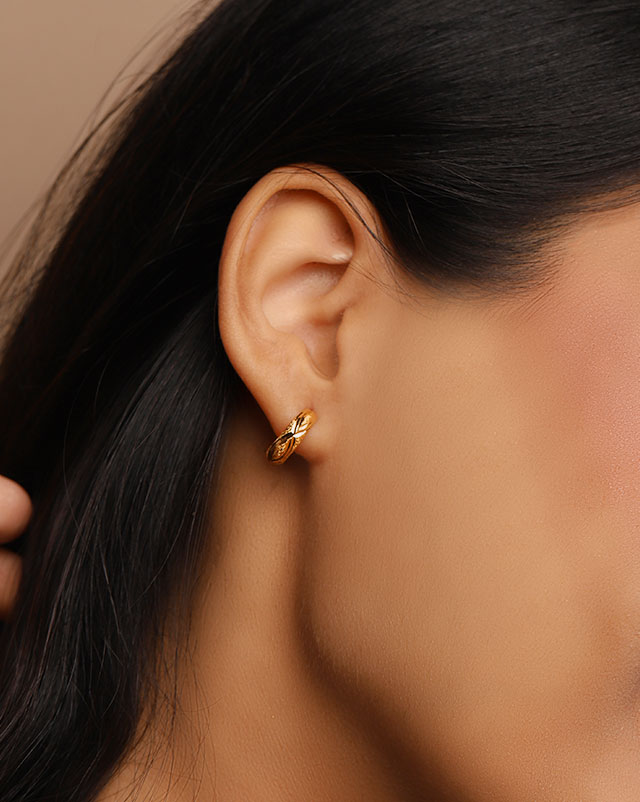 Gold Earrings 22 Karat Yellow Gold Latika 22KT Gold Stud Earrings