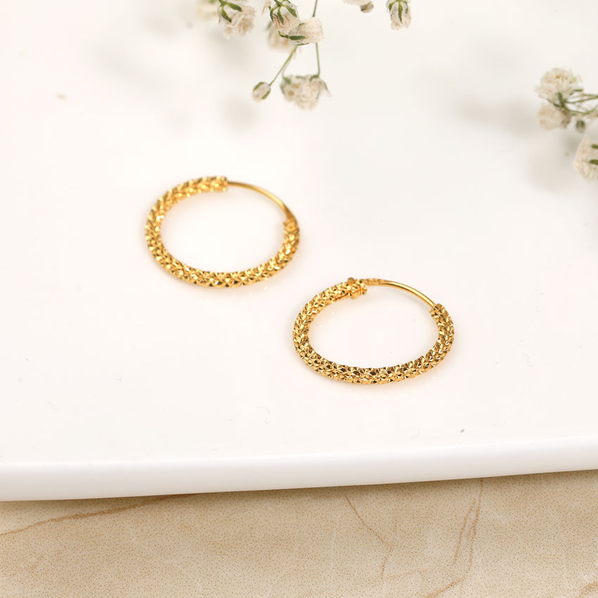 Arohi 22KT Gold Hoop Earrings