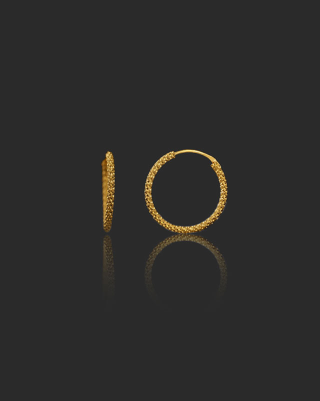 Arohi 22KT Gold Hoop Earrings