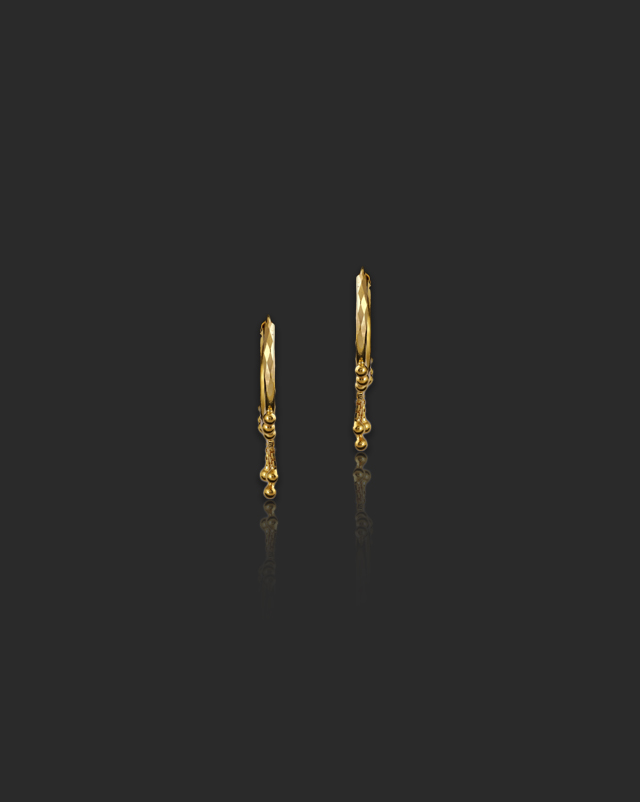 Gold Earrings 22 Karat Yellow Gold Anvika 22Kt Gold Hoop Earrings