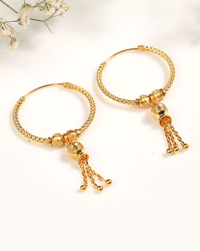 Chaavi 22KT Gold Hoop Earrings Chaavi 22KT Gold Hoop Earrings