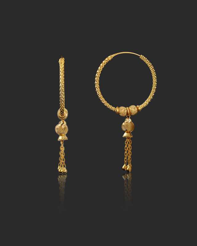 Chaavi 22KT Gold Hoop Earrings Chaavi 22KT Gold Hoop Earrings