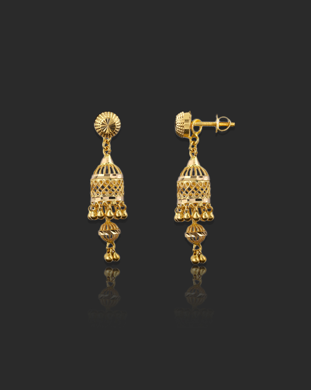 Ava 22KT Gold Jhumkas Ava 22KT Gold Jhumkas