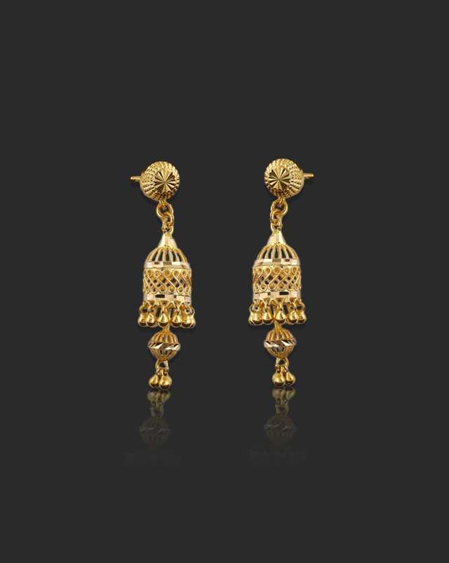 Ava 22KT Gold Jhumkas Ava 22KT Gold Jhumkas
