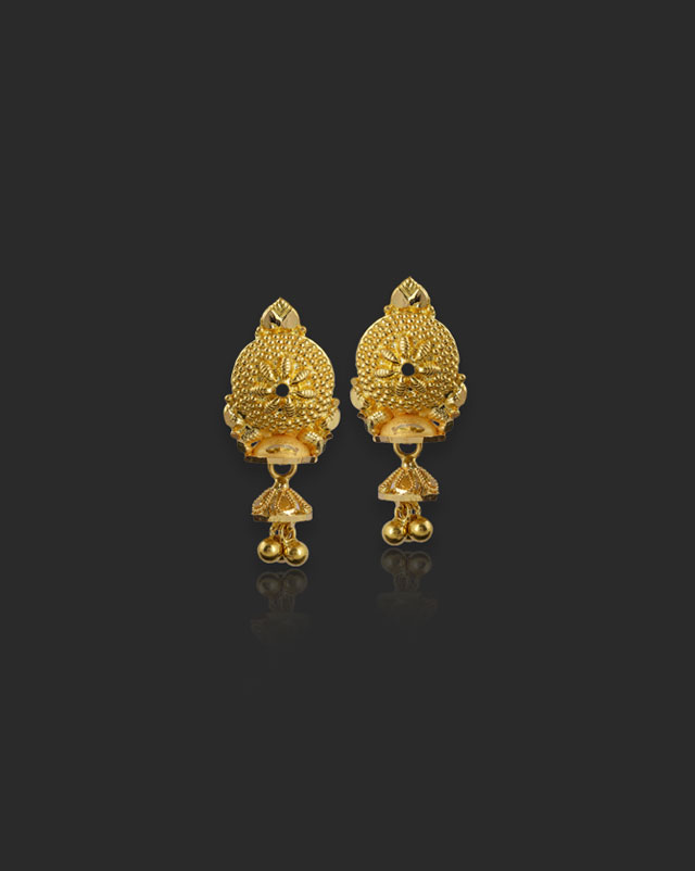 Gold Earrings 22 Karat Yellow Gold Kaira 22KT Gold Drop Earrings