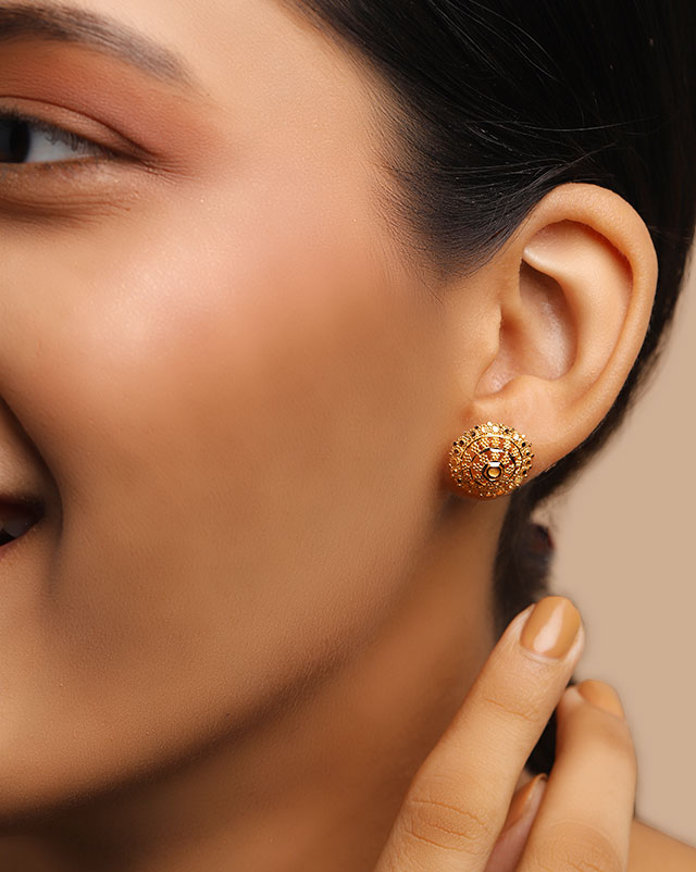 Preksha 22KT Gold Stud Earrings Preksha 22KT Gold Stud Earrings