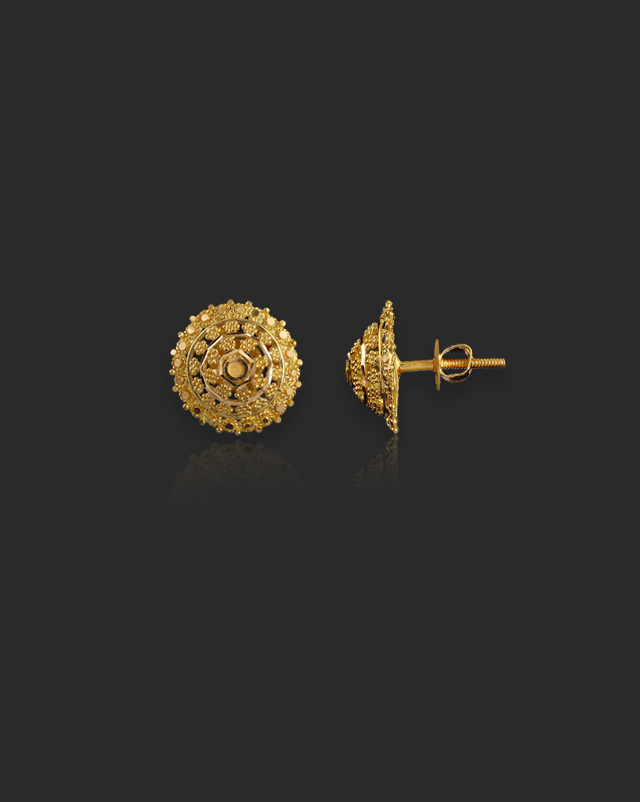 Preksha 22KT Gold Stud Earrings Preksha 22KT Gold Stud Earrings