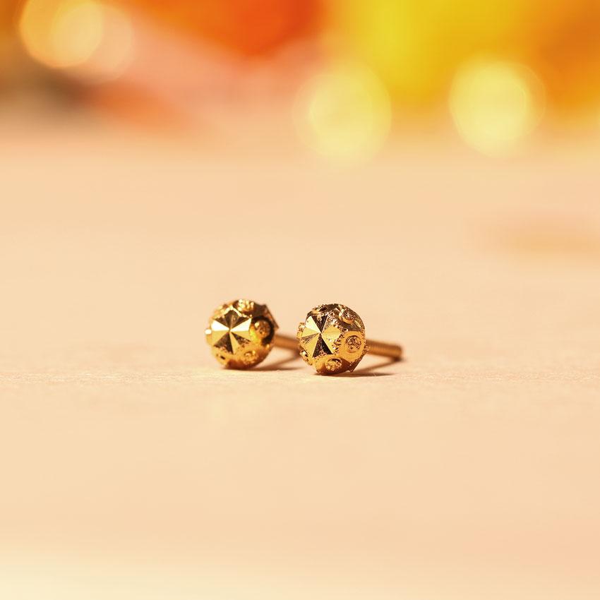 Latika 22KT Gold Stud Earrings Latika 22KT Gold Stud Earrings