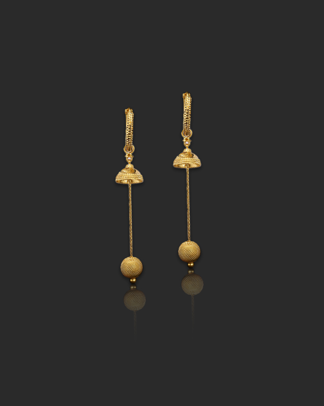 Maya 22Kt Gold Drop Earrings