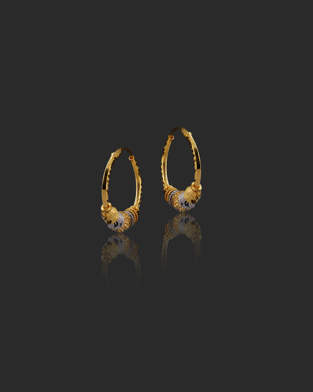 Sonam 22Kt Gold Hoop Earrings