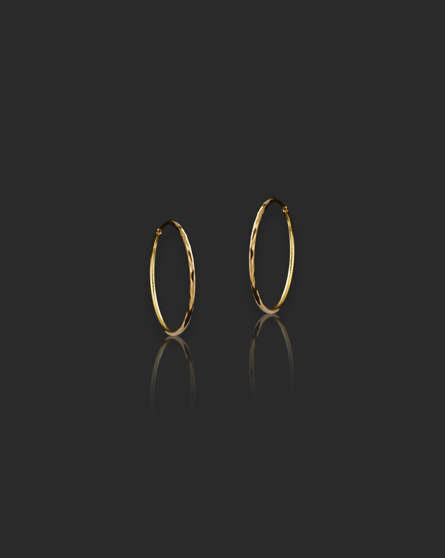 Alka 22Kt Gold Hoop Earrings