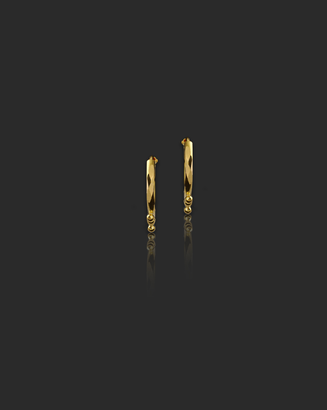Chaaya 22Kt Gold Hoop Earrings