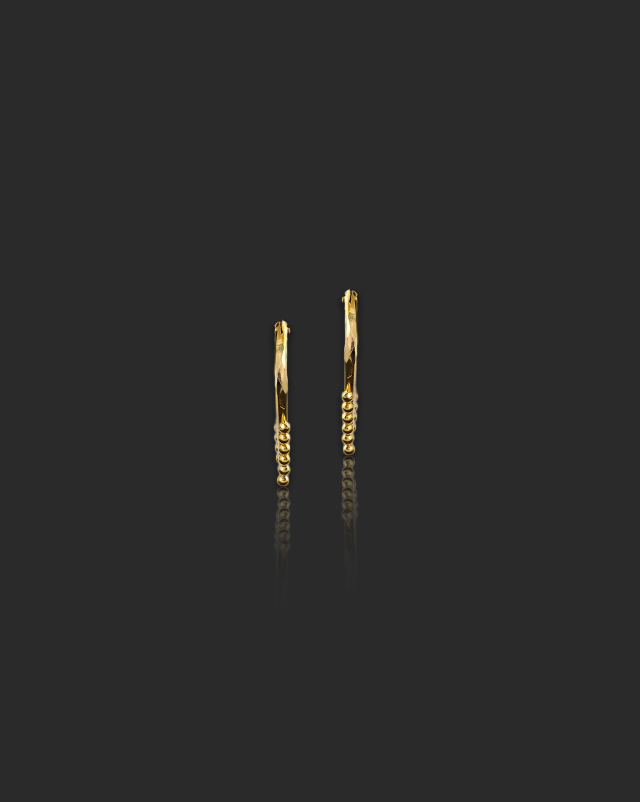 Diti 22Kt Gold Hoop Earrings