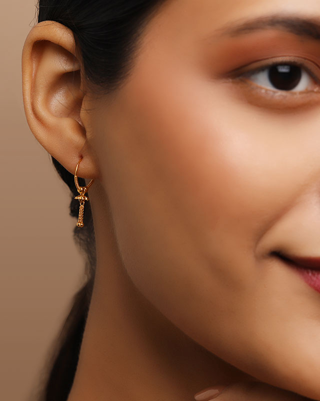 Payal 22Kt Gold Hoop Earrings
