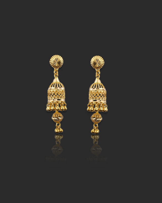 Ava 22Kt Gold Jhumkas