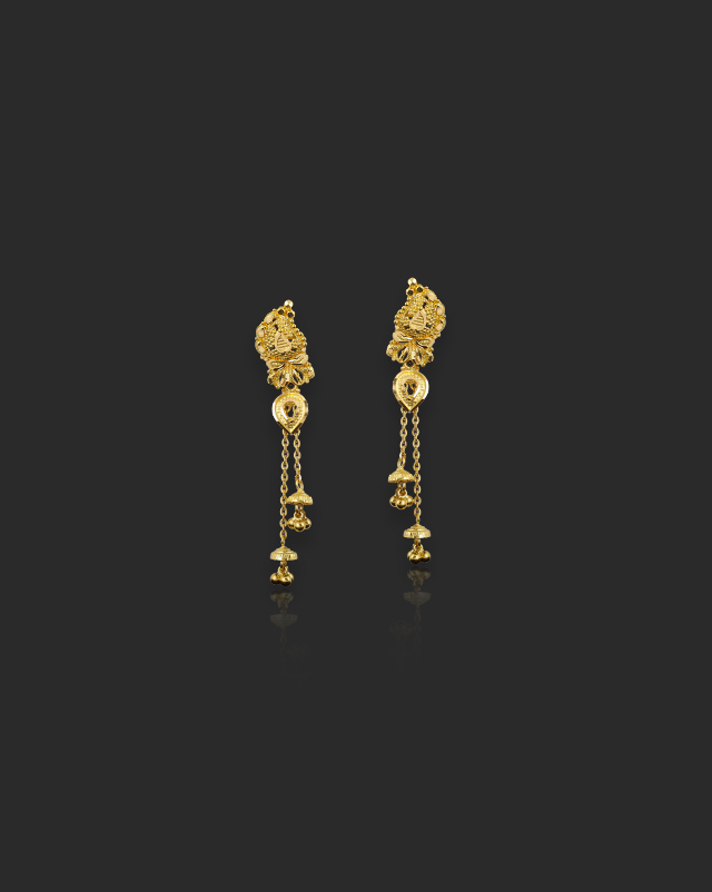 Naina 22Kt Gold Drop Earrings